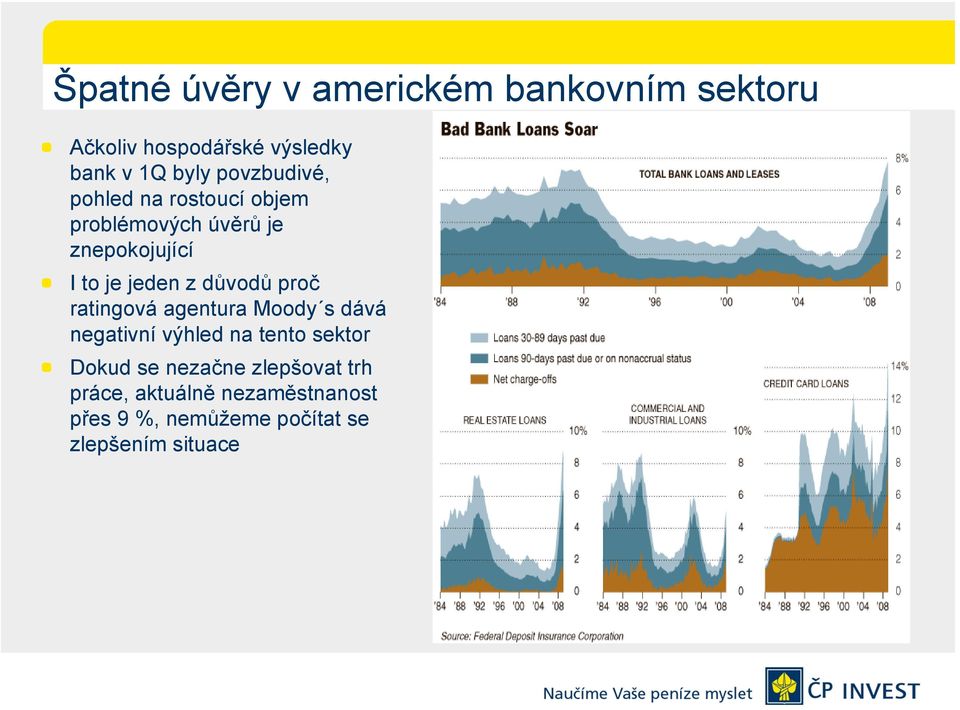 důvodů proč ratingová agentura Moody s dává negativní výhled na tento sektor Dokud se