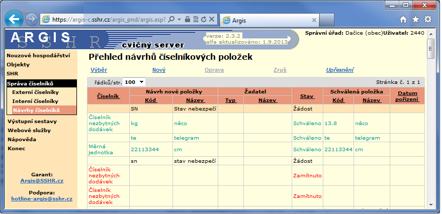 Vytvořenou sestavu CND lze otevřít ve formátu Excel nebo ve formátu HTML. 9.1.