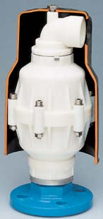 ZA- A ODVZDUŠŇOVACÍ VENTILY PN 6 PN 16 Konstrukční charakteristiky samočinný, dynamický za- a odvzdušňovací ventil UV ochrana víkem z PE Připojovací vnitřní závit na vstupu ventilu zesílen prstencem