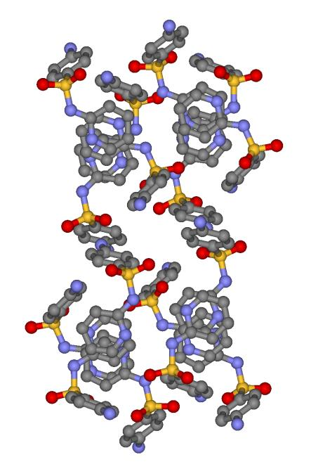 Základní strukturní typy polymorfismu molekulárních krystalů Pakovací molekula je rigidní, polymorfy se liší pouze jejím