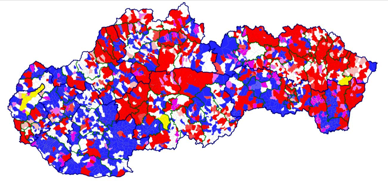 Vektorová katastrálna mapa celkom Bez