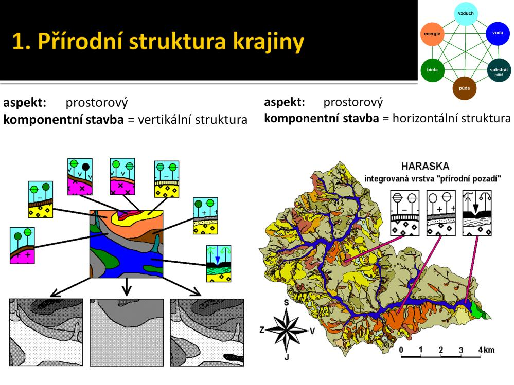 Za prvotní strukturu krajiny jako geosystému považujeme soubor těch prvků krajiny a jejich vztahy, které tvoří původní a trvalý základ pro ostatní struktury.