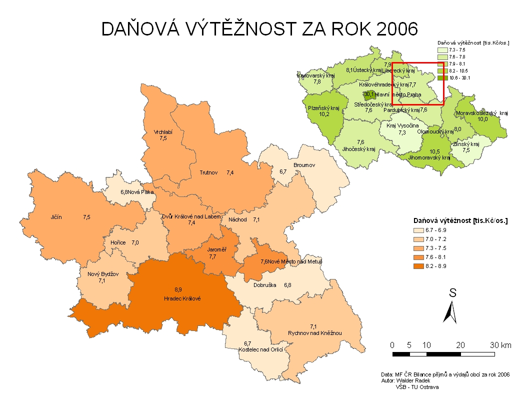 Obrázek: Daňová výtěžnost za rok 2006