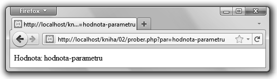 Načítání hodnot parametrů z URL adresy Aby webový server věděl, který externí soubor s textem má zavolat, je třeba, aby skript hodnotu parametru z URL adresy probral.