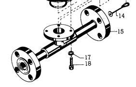 DW 182 H3/K1 Vysokoteplotní provedení (standard) 9 tlakuvzdorné pouzdro 10 O-kroužek 11 páka s magnetem 12 měřicí pružina sestavená 13 PTFE kroužek 14 měřicí terčík 15 trubkové těleso 17 pojistný