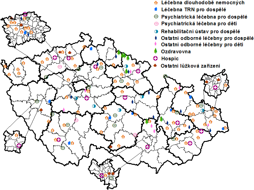 Síť nemocnic k 31. 12.