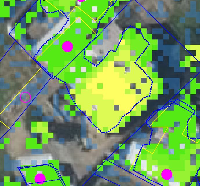 ZABAGED - zpřesňování budov Základní zdroj: ISKN (hranice parcely, hranice vnitřní kresby, značka budovy) Podkladová data: Ortofoto ČR Ortogonalizované snímky Analytické výstupy z LLS (mračna bodů a