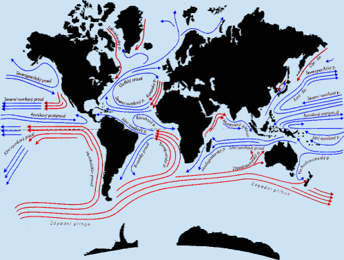 Významnou součástí klimatického systému jsou teplé a