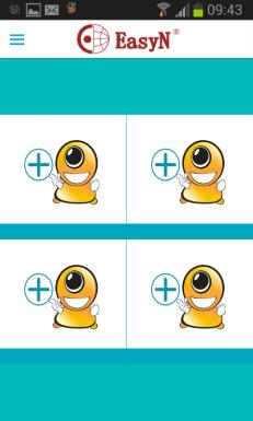 1. Rychlý start Stáhněte a nainstalujte si aplikaci EasyN P z GooglePlay (Android) / AppStore (ios). Po nainstalováni aplikace ji zapněte. Klikněte na 1 ze 4 políček s kamerou a znakem +.