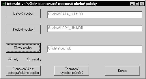 config.ini. Tento soubor potom obsahuje sekci input_output_files, která definuje cesty k naposledy vybraným databázím.