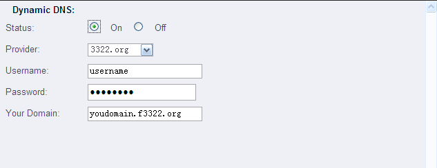 Nastavení dynamické IP adresy (definované podle routeru): Pokud to router umožňuje, použijte režim DHCP. V tomto případě server (router) DHCP dáva adresu kameře.