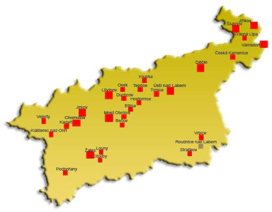 soc. vyloučených lokalit v ČR). V rámci krajů ČR je Ústecký kraj v této statistce na 1. místě. V sociálně vyloučených lokalitách v kraji žije kolem 20 tisíc Romů.