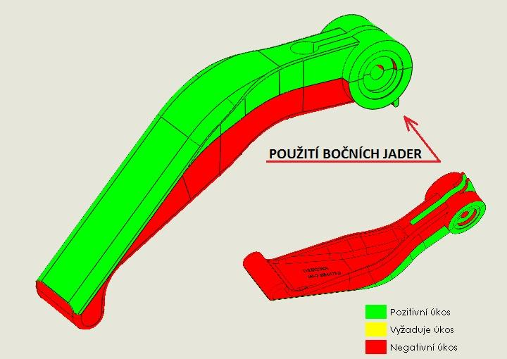 Obr. 7.2 Analýza úkosů v programu Solidworks 7.3 Výpočet výrobních parametrů [31], [32], [19] Tab.7.2 Přehled technologických a materiálových parametrů [19], [31] PARAMETR HODNOTA JEDNOTKY Hustota ρ 1.