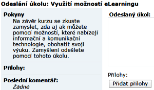 Řešení problémů - hledání informací, spolupráce, on-line meeting, simulace Příprava na účast v projektu Realizace vlastního projektu Poslední část kurzu Výuka v e-learnigovém kurzu [6], [7] byla