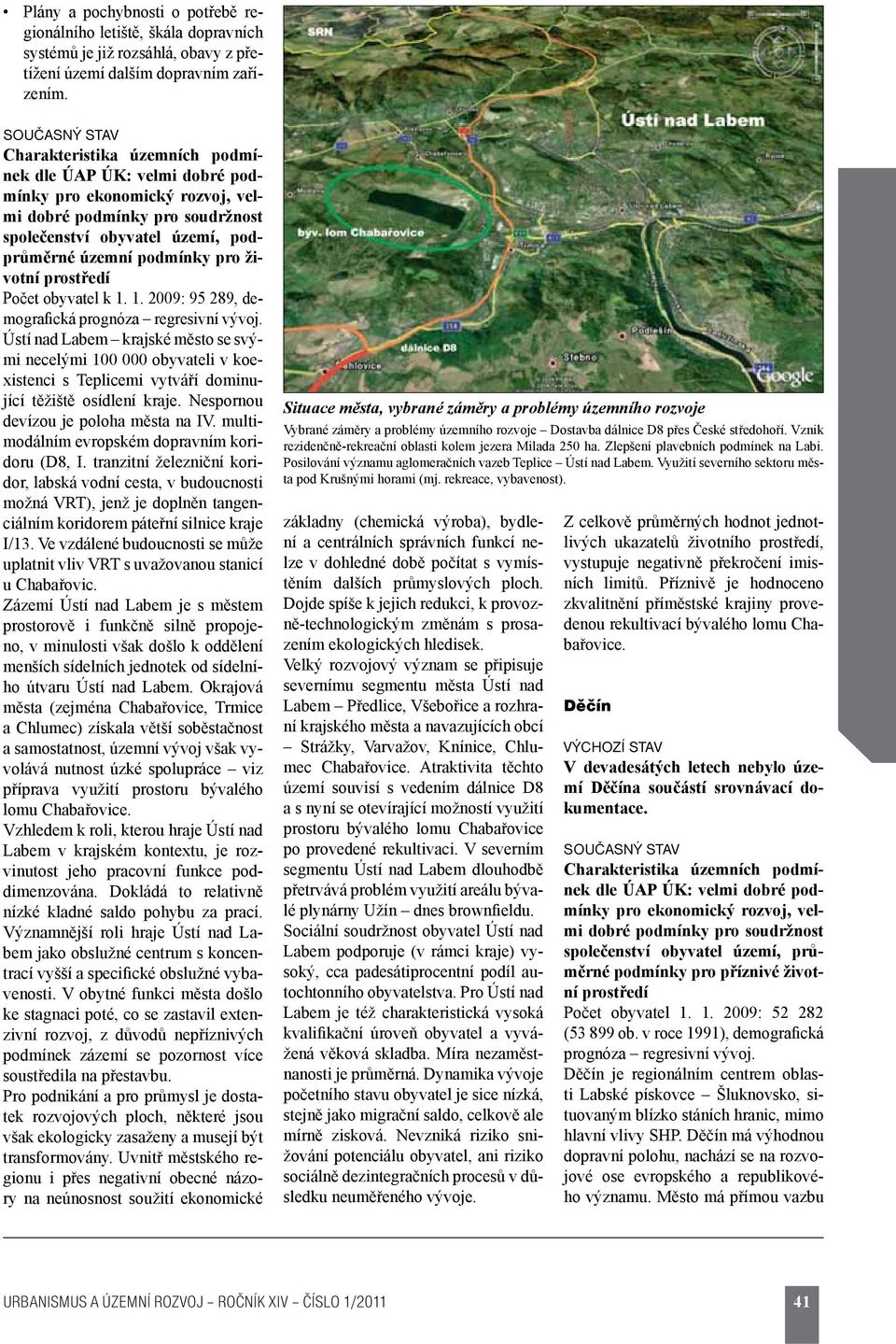 prostředí Počet obyvatel k 1. 1. 2009: 95 289, demografická prognóza regresivní vývoj.