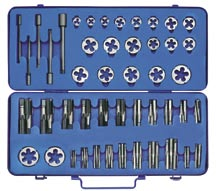 AUTO-1 Souprava závitořezných nástrojů Tap & die set Gewindeschneidwerkzeug-Satz Набор для нарезания резьб NO CS M Norma / Standard / Norm / Норма Norma / Standard / Norm / Норма kg axbxc code ČSN 22