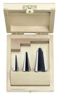 Sady kuželových vrtacích trnů Conical peeling drills set Schälaufbohrer-Satz Набор конических свёрл E TiN Norma / Standard / Norm / Норма kg axbxc code Norma / Standard / Norm / Норма kg axbxc code