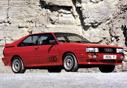 Počátkem roku 1980 přišla firma Audi s vysoce výkonným automobilem Quattro (obr. 16) s revolučním typem pohonu všech kol. Z tohoto vozu vycházelo několik speciálů pro rally.