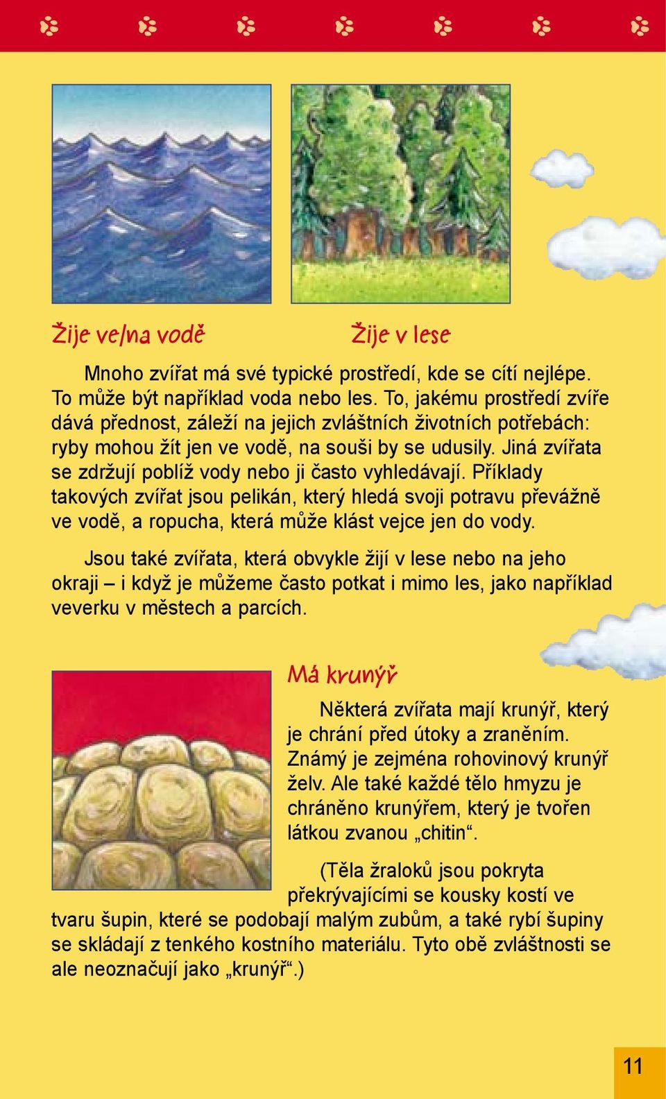 Jiná zvířata se zdržují poblíž vody nebo ji často vyhledávají. Příklady takových zvířat jsou pelikán, který hledá svoji potravu převážně ve vodě, a ropucha, která může klást vejce jen do vody.