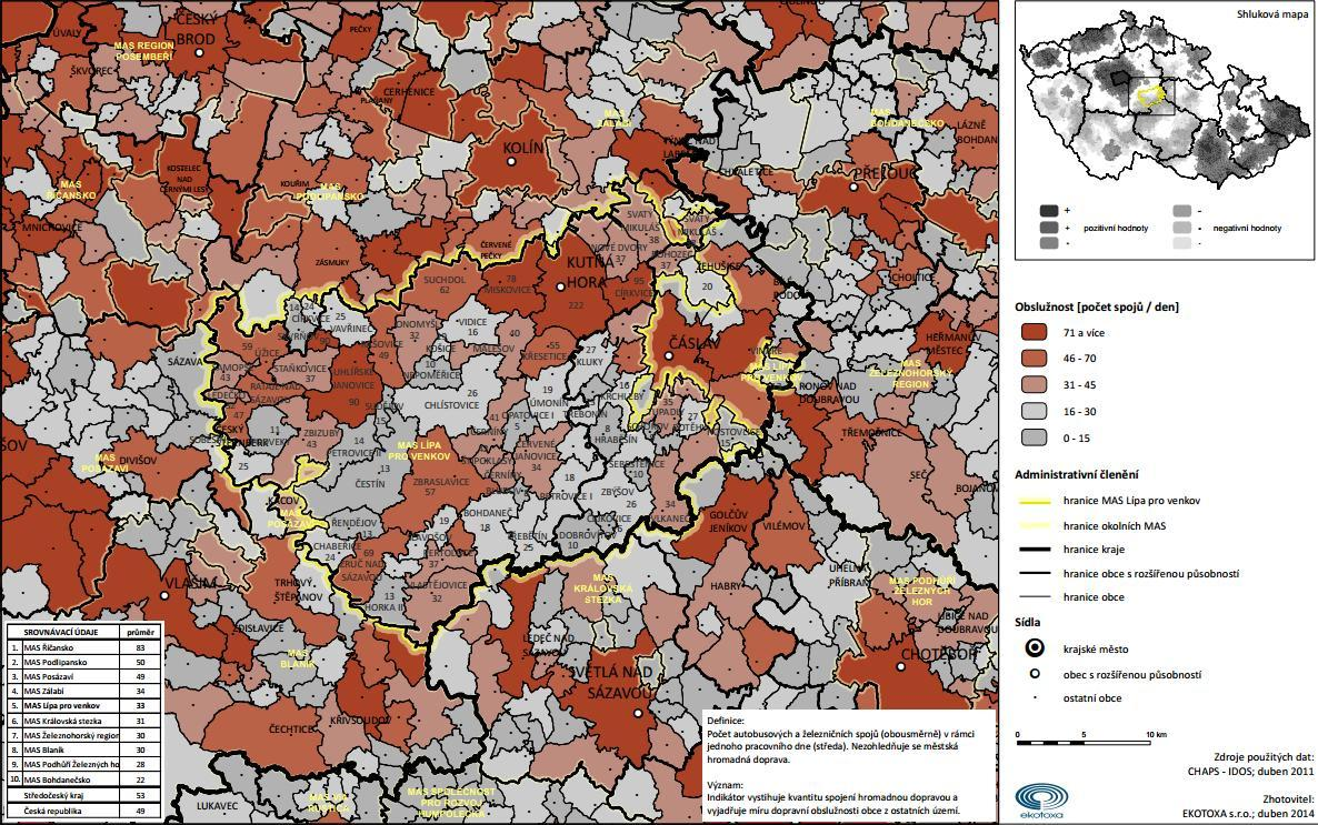 Příloha 53: Dopravní obslužnost území hromadnou dopravou v pracovní dny 2.8. Technická infrastruktura V příloze 54 je znázorněna mapa s vyznačením nadregionálních sítí technické infrastruktury.