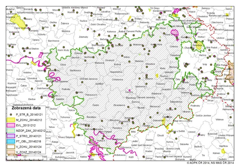 Příloha 77: Památné stromy, maloplošná chráněná území a evropský významné lokality Evropsky významné lokality: Kačina CZ 0213792 Přírodní památka.