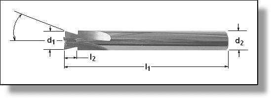 Možnosť výroby atypických tvarových nástrojov Uhlový zrázač hrán, počet britov 3-4, uhol podľa požiadaviek