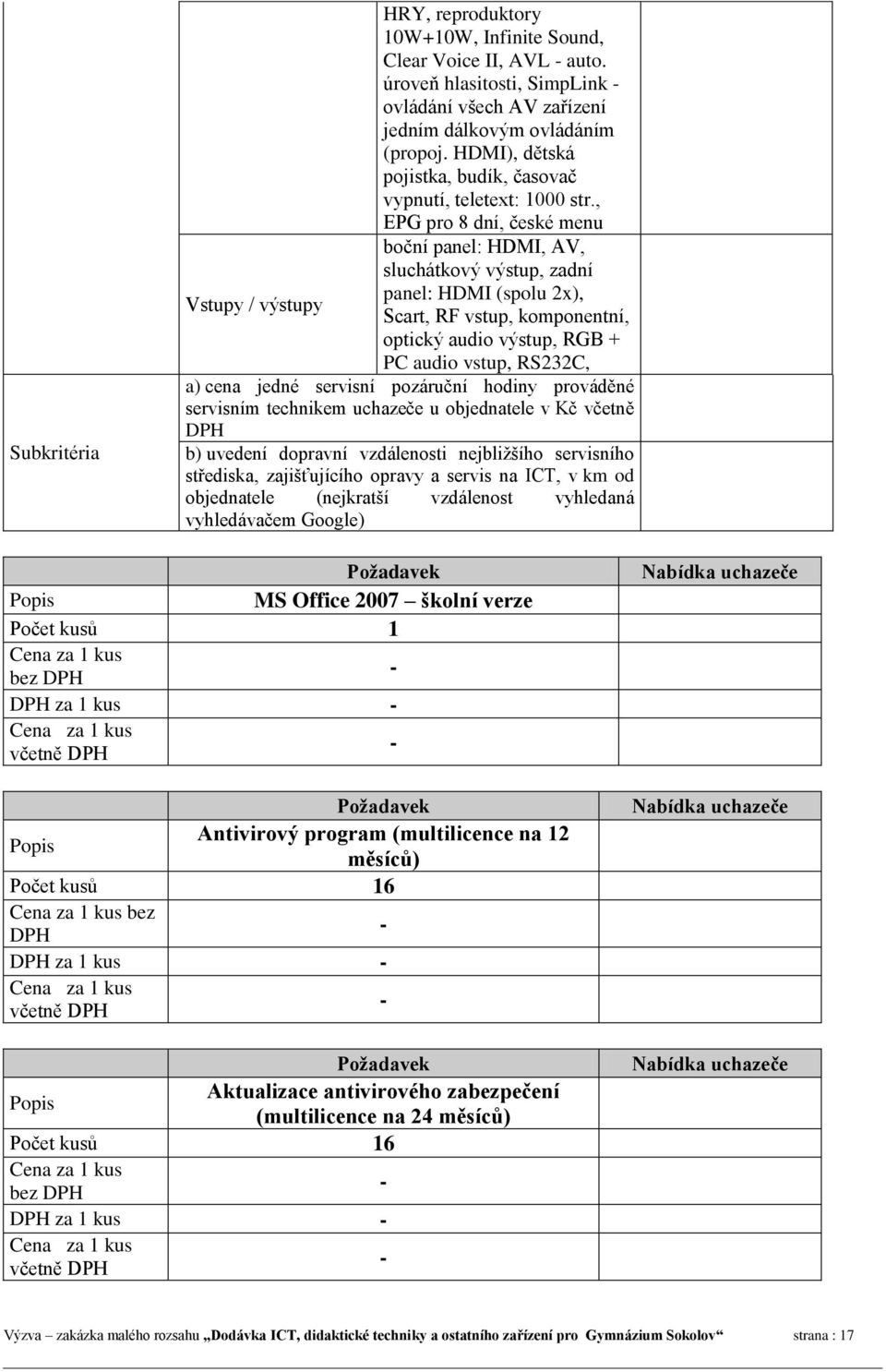 , EPG pro 8 dní, české menu boční panel: HDMI, AV, sluchátkový výstup, zadní panel: HDMI (spolu 2x), Vstupy / výstupy Scart, RF vstup, komponentní, optický audio výstup, RGB + PC audio vstup, RS232C,