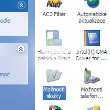 3. MOŽNOSTI SLOŽKY ZOBRAZENÍ Zobrazení, popř. skrytí požadované složky musí být v operačním systému nastaveno. Nastavení provedeme dle níže uvedeného návodu. A.