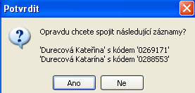 2. Spojování autorit - košík Košík slouží ke spojování duplicitních autorit.