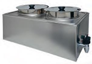 Uvedené ceny jsou cenami netto bez DPH Bain Maries vodní lázně pro GN 150mm Bain-Marie bez výpustného ventilu 1,3kW,230V,50Hz teplotní rozsah:+30 C/+90 C rozměry:338x540x248 mm bez gastronádob Kód: