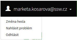 PRVNÍ KROKY S ONLINE FORMU LÁŘEM ŽÁ DOSTI O PODPORU Obrázek 6 Aktivace účtu Správné přihlášení je rozpoznatelné v pravé části záhlaví stránky, kde se zobrazí váš E-mail a možnost vytvořit novou