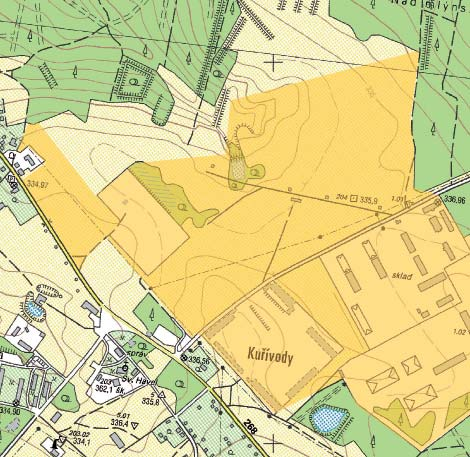 RALSKO - KUŘIVODY Evidenční číslo lokality: 5101-003 Ralsko Kuřivody Rozloha lokality: 750 000m 2 Převažující typ vlastnictví: smíšené Průmyslová zóna přiléhá z východní strany k zastavěnému území