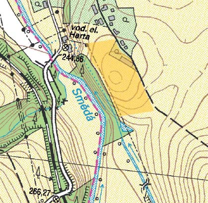 VÍSKA - ROZVOJOVÁ PLOCHA JIH 1 Evidenční číslo lokality: 5102-002 Višňová Víska u Frýdlantu Rozloha lokality: 23 440m 2 Převažující typ vlastnictví: soukromé Rozvojová plocha na jihu