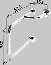 BEMETA HELP Úhlové držadlo 120 Angular holder 120 Madlo do sprchy Shower grab bar Ochrana sifonu proti nárazu invalidních vozíků Protection of dip-pipe against wheelchair crash 10 11 12 10 10 10 11