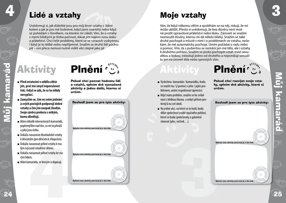 Snažím se druhé lidi pochopit oni přece nemusí nutně vidět věci stejně jako já! Před ostatními v oddílu obhájím, proč má smysl neporušovat řád, i když se zdá, že se to někdy nevyplácí.