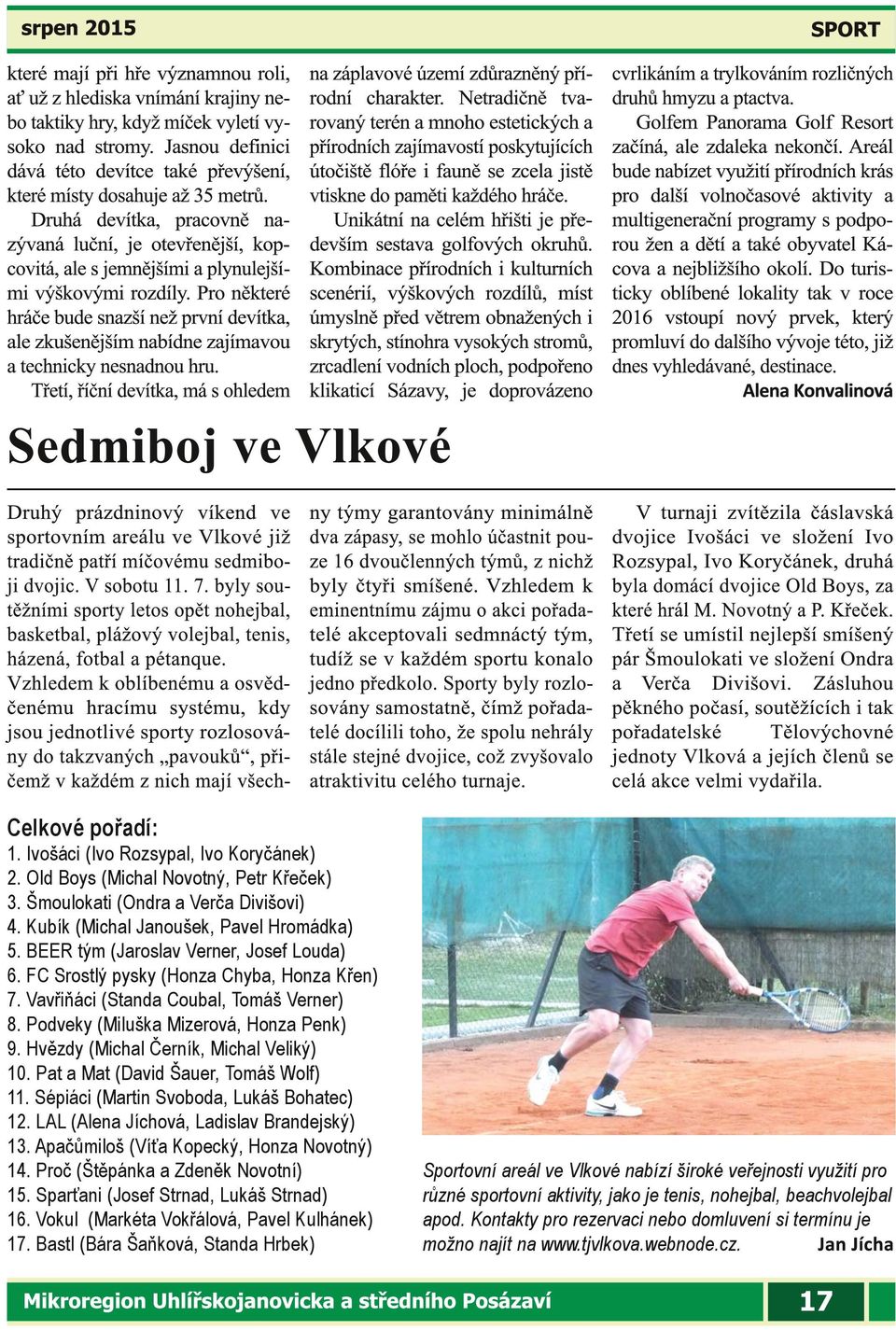 Hvězdy (Michal Černík, Michal Veliký) 10. Pat a Mat (David Šauer, Tomáš Wolf) 11. Sépiáci (Martin Svoboda, Lukáš Bohatec) 12. LAL (Alena Jíchová, Ladislav Brandejský) 13.