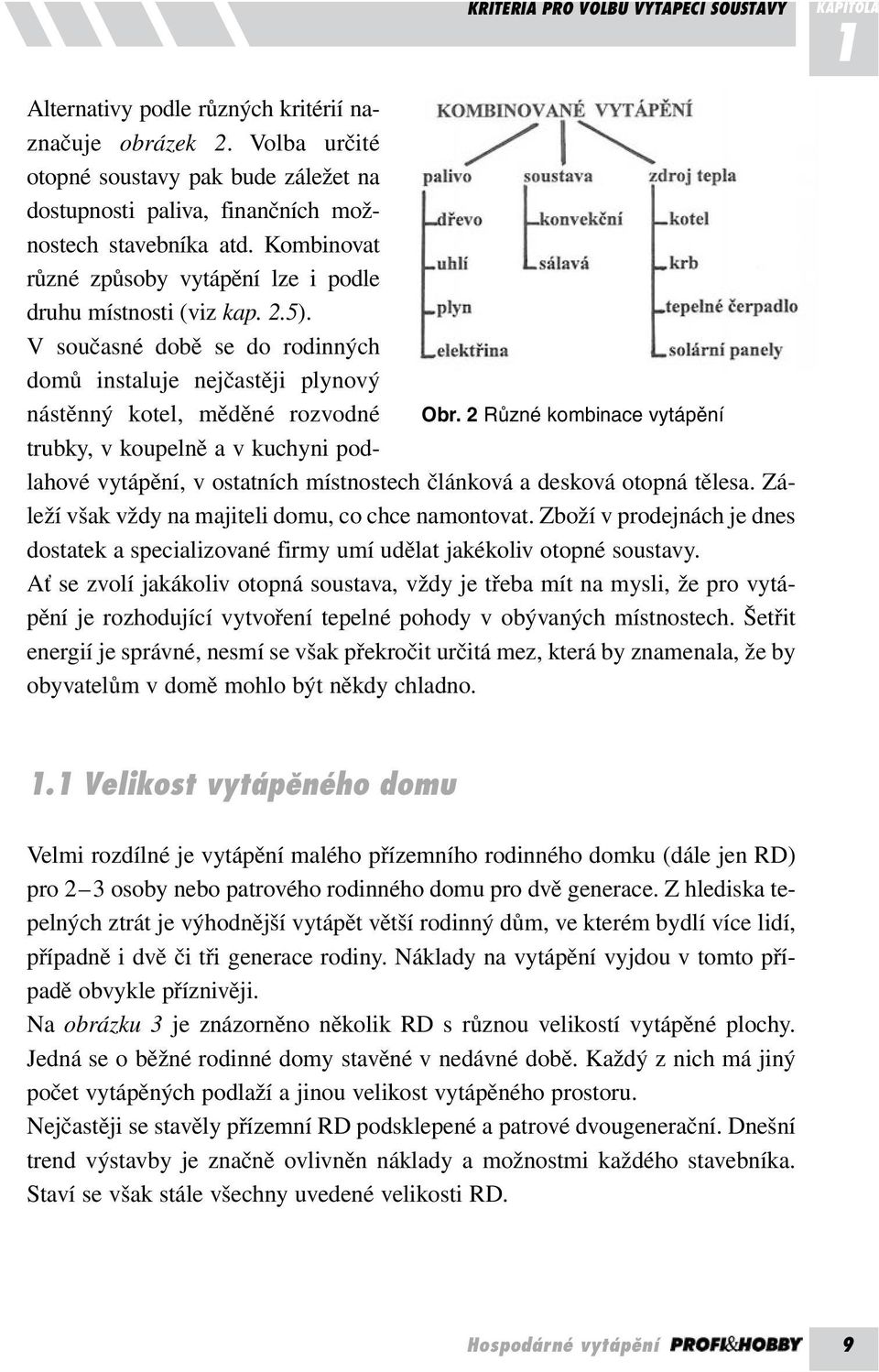 V současné době se do rodinných domů instaluje nejčastěji plynový nástěnný kotel, měděné rozvodné Obr.