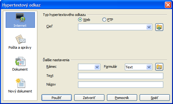 Ak vkladáme pomocou navigátora hypertextový odkaz na objekt ako napríklad obrázok, je vhodné, aby text odkazu bol zmysluplný, napríklad Graf tržieb v roku 2009.