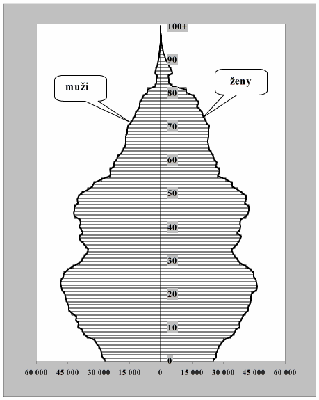 3.2 Vek Veková štruktúra obyvateľstva je významným faktorom každej populácie. Je ovplyvnená jednak úrovňou reprodukčných procesov (pôrodnosťou a úmrtnosťou) ako i migráciou.