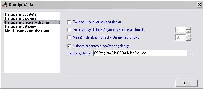 Strana 6 z 6 2. Nastavenie pripojenia: Obr. č 6:Konfigurácia nastavenie pripojenia Preklad mien: DNS 3. Nastavenie práce s výsledkami: Obr.