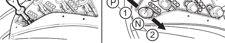 ELEKTROHYDRAULIKA P+13N005 FUNKCE OVLÁDACÍCH PÁK VNĚJŠÍHO OKRUHU HYDRAULIKY Páka (a) má čtyři polohy N - Neutrální poloha.