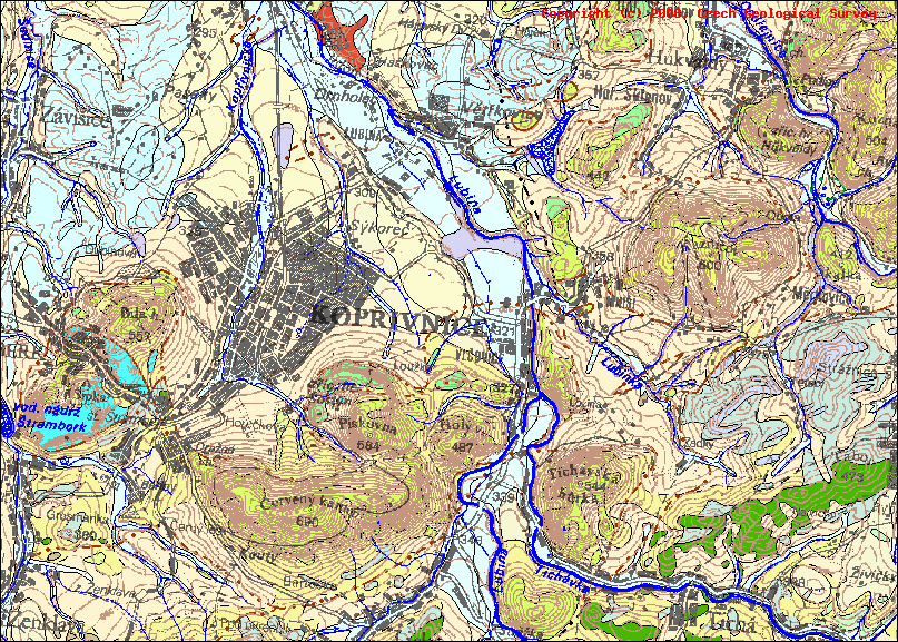 Obrázek č. 6: Geologická mapa - http://www.geology.