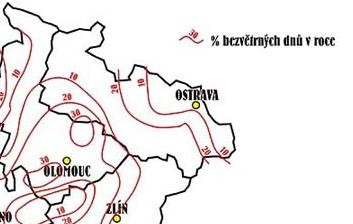 téměř o 45, takže již ve Vyškovském úvalu a v Moravské bráně převládá jihozápadní proudění.