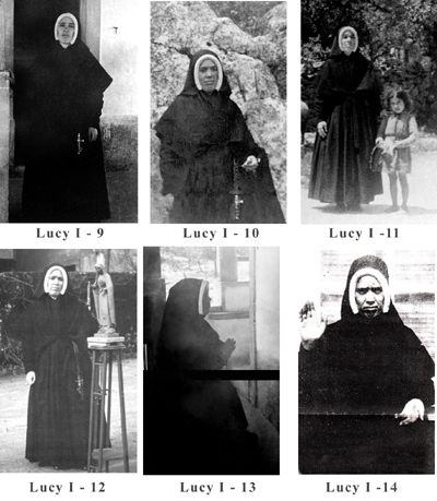 6. Gesta a charakter (duch) Poslední sady fotek představují šest fotografií sestry Lucie I a sestry Lucie II v různých pózách. Většina fotografií sestry Lucie I je z roku 1946.