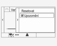 218 Řízení vozidla a jeho provoz Otáčením nastavovacího kolečka vyberte Upozornění ZAP nebo Upozornění VYP a stiskněte SET/CLR.