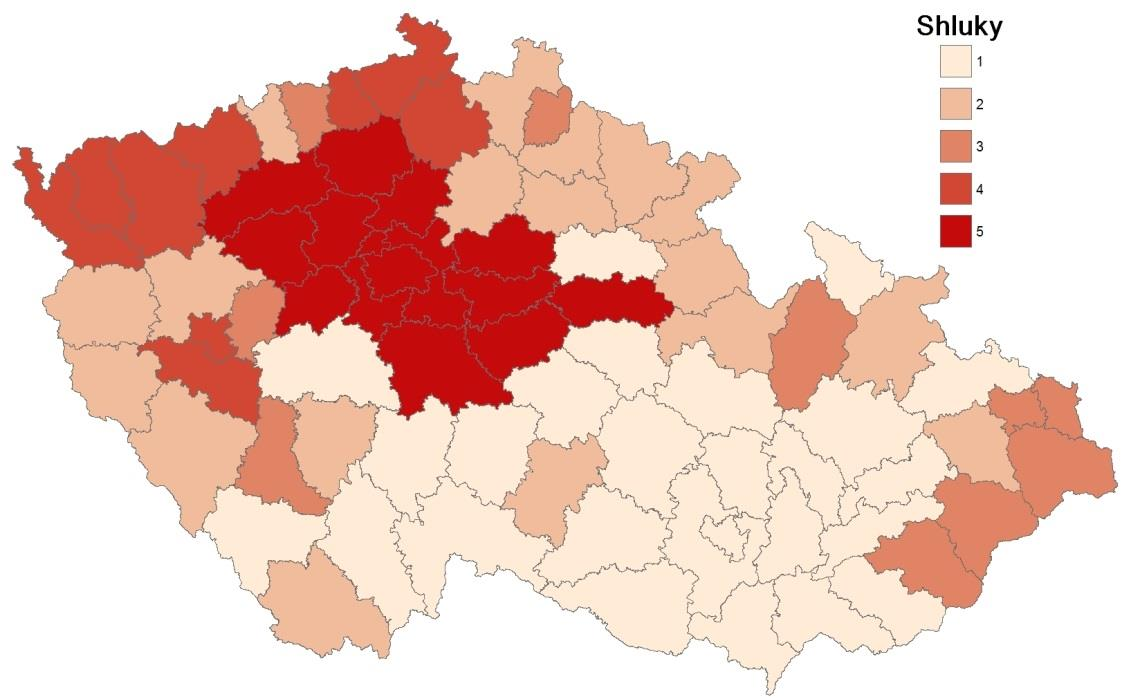 Obrázek 30: Shluky - muži Zdroj: vlastní zpracování Shluk 4 Převažují faktory 2, 3 a 7.