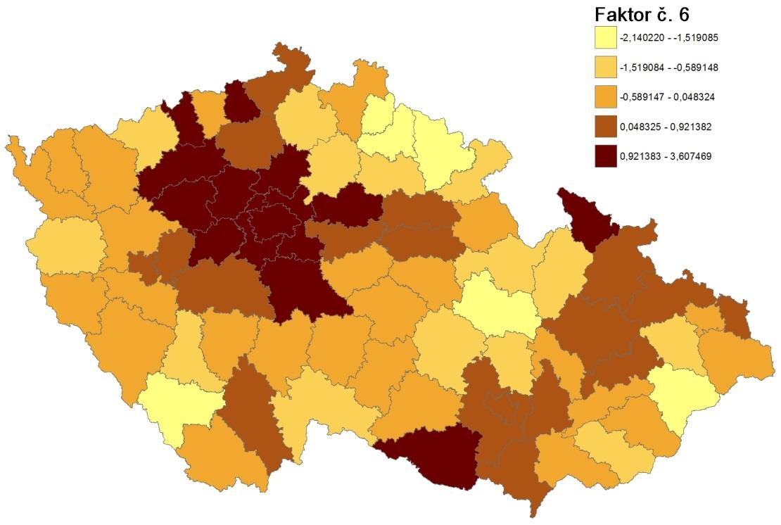 Faktor č. 6 Ženy zaměstnané ve službách Jedná se o ženy, které jsou zaměstnány v oblasti logistiky a veřejné správy, obrany a povinného sociálního zabezpečení.