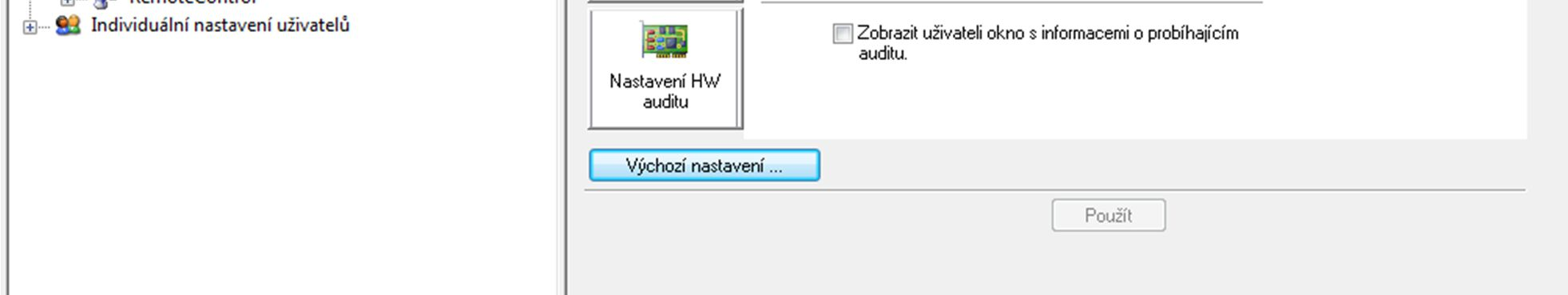 Obrázek 6: Příklad nastavení Informace o stanici Do jednotlivých provedených auditů jsou ukládány informace o aktuálním stavu stanice, tj.