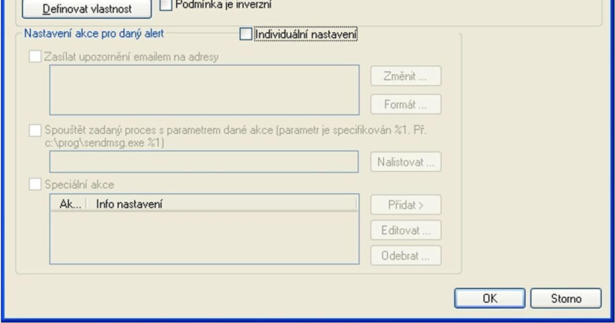 Obrázek 15: Kumulační alert Příklad nastavení Vytvoření alertu přístupu na www stránky v době od 8:00-16:30 mimo doménu www.centrum.cz.