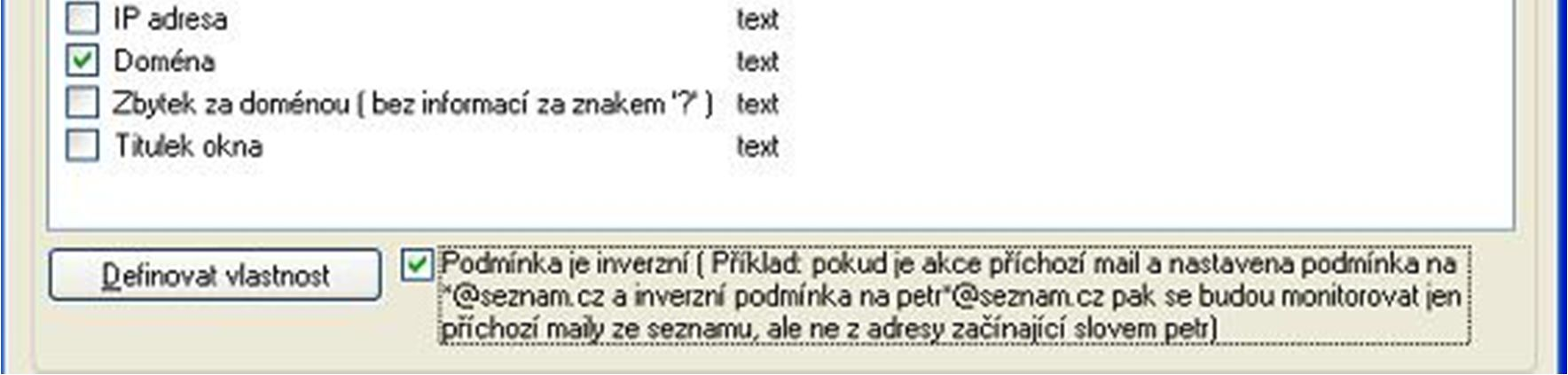 Obrázek 16: Nastavení Nyní musíme vydefinovat inverzní alert, který vymezí z alertového systému doménu centrum.cz. Klikněte na vytvořený alert a zvolte volbu kopírovat.